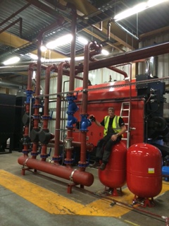biomass boiler installation